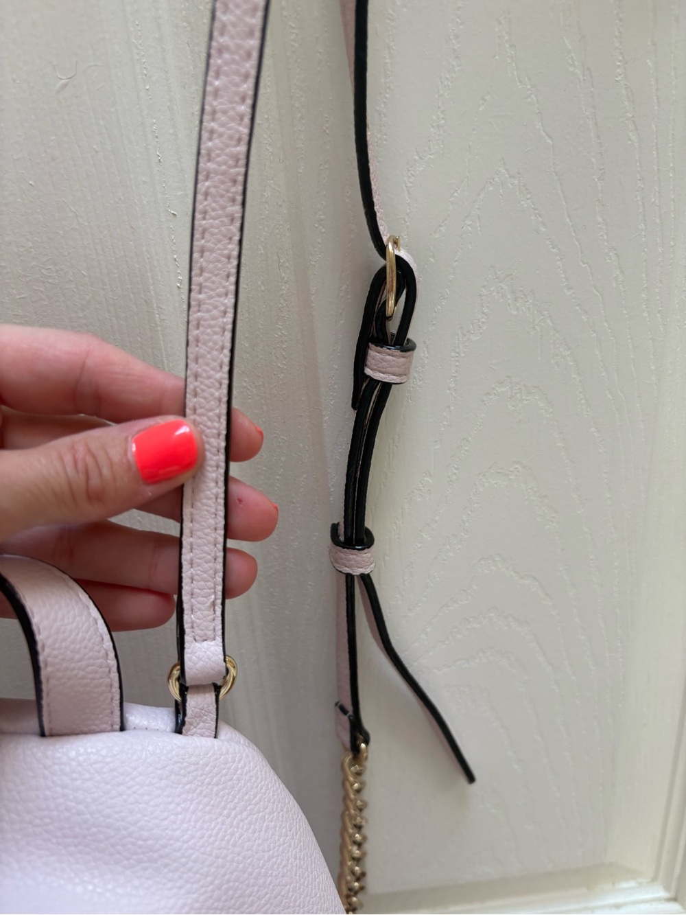 Victoria's Secret Pink Quilted Mini Backpack with Gold Chain - Picture 10 of 11